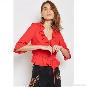 Topshop tie blouse NWT